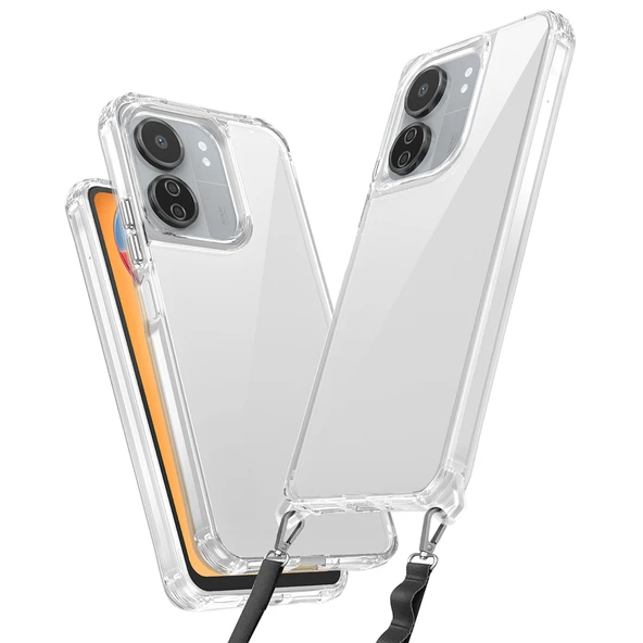 Redmi 13C Kılıf Airbagli Takılabilir Askı Aparatlı Snap Silikon Kapak ürün görseli 1