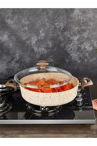 Falez Creamy Granit 32 cm Karnıyarık Tenceresi - CRE 3066 ürün görseli 1