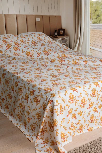Cotton Collection Çift Kişilik Yatak Örtüsü Solara - Resim 2