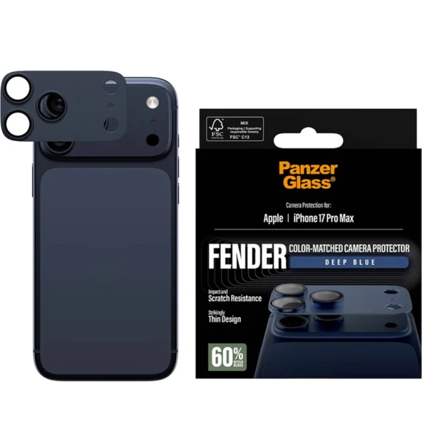 Panzerglass iPhone 17 Pro Max Fender Kamera Lens Koruyucu Mavi ürün görseli 1
