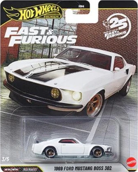 Hot Wheels Premium Fast & Furious 25.yıl 1969 Ford Mustang Boss 302 Hnw46 Jhw72 La10 Çok Renkli ürün görseli 1