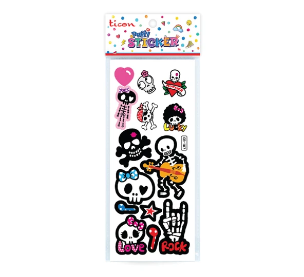 Ticon Puffy Sticker Rock N Cock Tps-009/16 348935 (20 Li Paket) ürün görseli 1