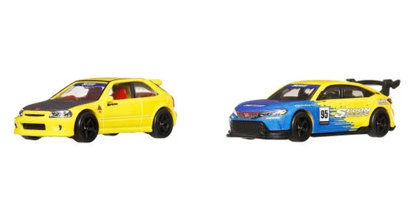 Hot Wheels 2'li Premium Araba Seti 99 Honda Cıvıc Type R & Hond Çok Renkli ürün görseli 1