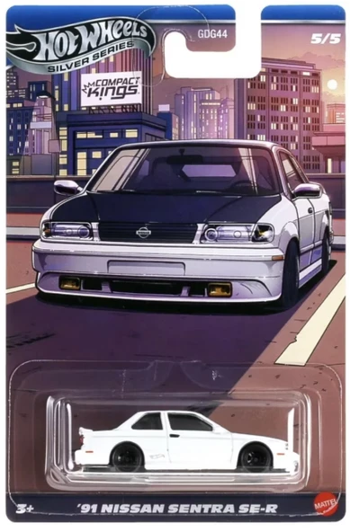Hot Wheels Silver Compact Kings 91 Nissan Sentra Se-r Beyaz ürün görseli 1