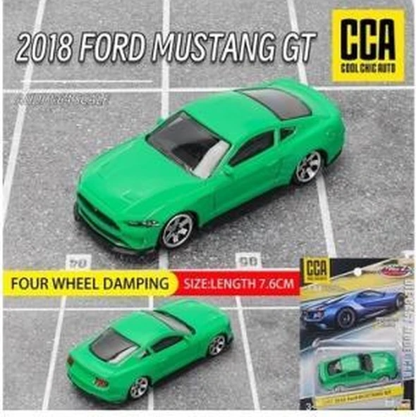Cca Premium Series 2018 Ford Mustang Gt Yeşil 1/64 Model Araba ürün görseli 1
