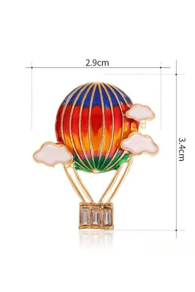 Uçan Renkler Balon Broşu - Resim 3