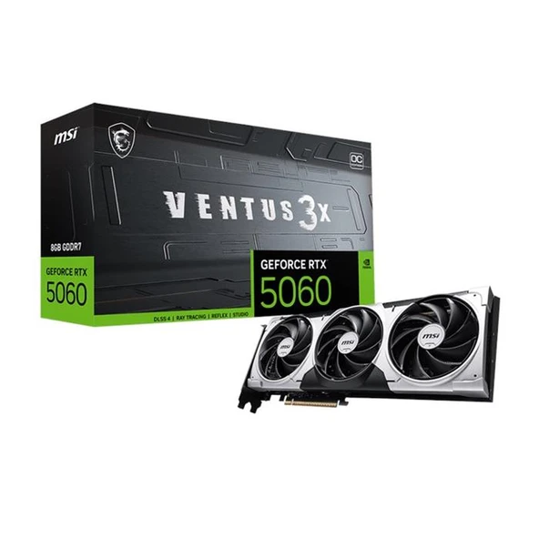 MSI GeForce RTX 5060 8G Ventus 3X OC GD7 128Bit RTX 5060 8G VENTUS 3X OC ürün görseli 1