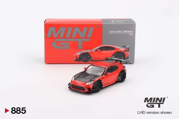 Mini Gt 1/64 885 Toyota Gr86 Lb Nation Red ürün görseli 1