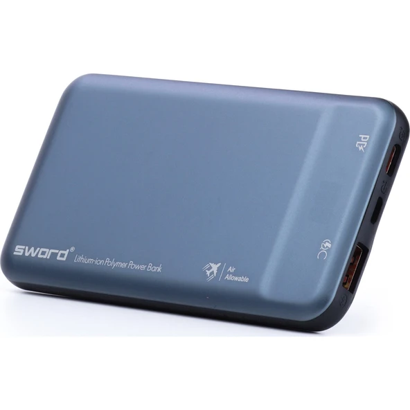 10F53 10.000Mah Gray Hızlı Şarj Powerbank ürün görseli 1
