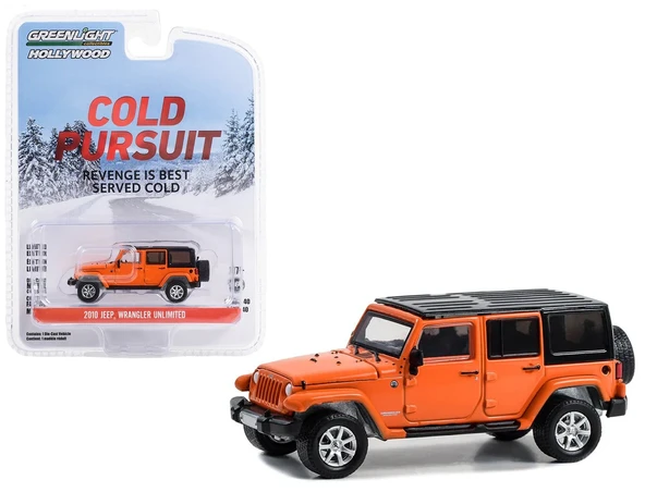 Greenlight Hollywood Cold Pursuit 2010 Jeep Wrangler Unlimited Turuncu ürün görseli 1