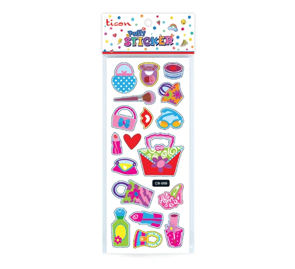 Ticon Puffy Sticker Makyaj Seti Tps-009/09 348928 (20 Li Paket) ürün görseli 1