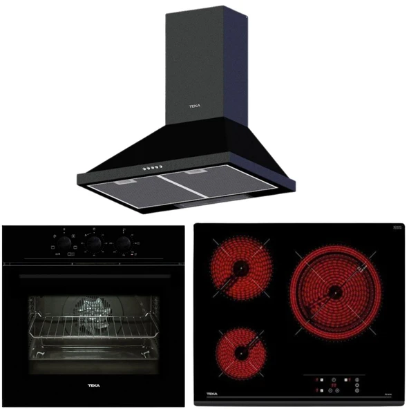 Teka Ankastre Set Siyah ( HE 715 BK – TZ 6316 – DBT 60 ) ürün görseli 1