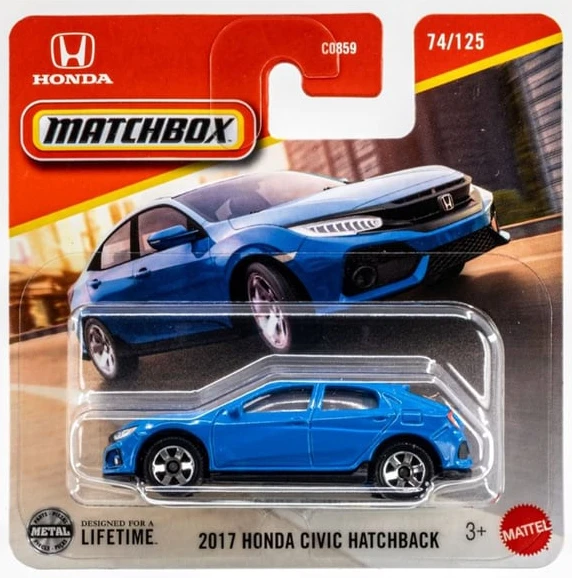 Matchbox - 2017 Honda Civic Hatchback - Mavi Mavi ürün görseli 1