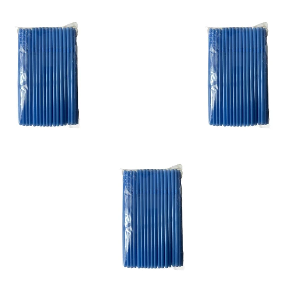 Omeyva Körüklü Mavi Kalın Buzlu Soğuk İçecek Pipet - 22 Cm. - 8 mm. - 300 Adet ürün görseli 1