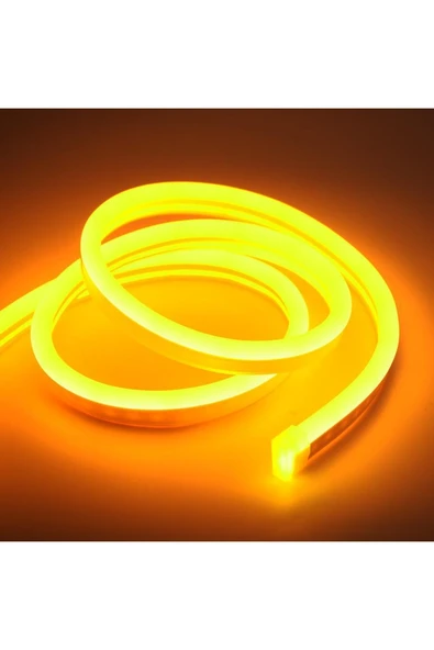 sekizgen led Cata 12 Volt Neon Led 5 Metre Amber (KOYU SARI) ürün görseli 1