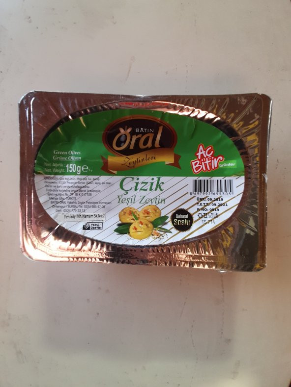 ÇİZİK YEŞİL ZEYTİN 150 GR ürün görseli 1