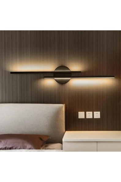 bestof tasarım Lora Siyah Modern Günışığı Led Duvar Lambası Aplik ürün görseli 1