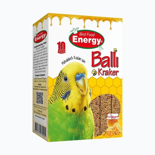 Energy Ballı Muhabbet Kuşu Krakeri - 10'lu ürün görseli 1