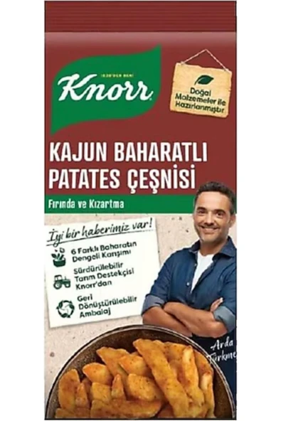 Knorr Cajun Baharatlı Patates Çeşnisi 60 gr x 10 Adet ürün görseli 1