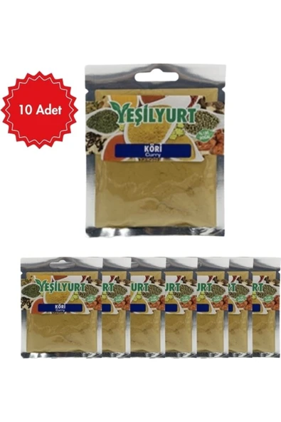 yeşilyurt Köri 40 G x 10 Adet | Doğal ve Katkısız Baharat | Tavuk, Et ve Sebze Yemekleri Için ürün görseli 1