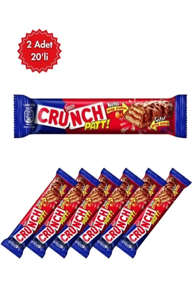 Nestle Nestlé Crunch Çikolata 20'li Paket x 2 Adet ürün görseli 1