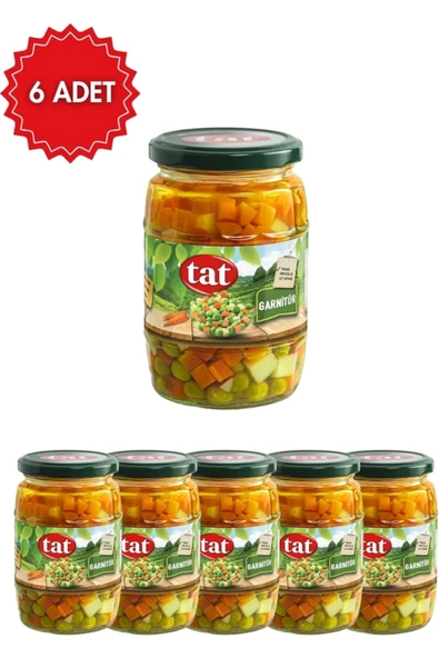 Tat Garnitür Konservesi 340 g x 6 Adet | Bezelye, Havuç ve Patates Karışımı | Hazır Yemeklik ürün görseli 1