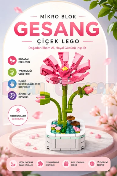Mikro Blok Gesang Çiçek Lego - Lego Setleri Mini Lego - Çiçek Lego - Blossom Çiçek Lego ürün görseli 1