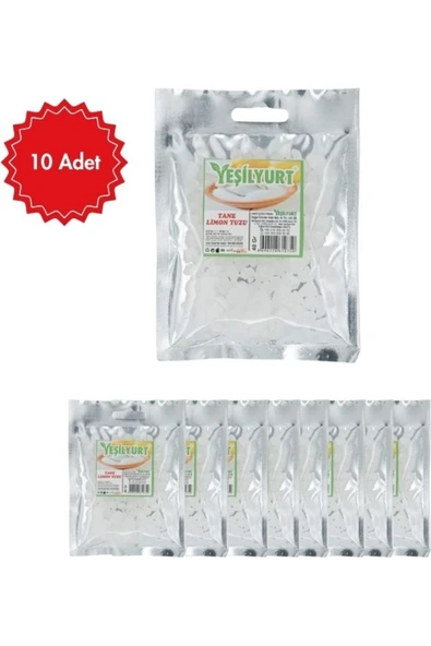 yeşilyurt Tane Limon Tuzu 50 G x 10 Adet | Doğal ve Katkısız | Turşu, Çorba ve Yemekler Için ürün görseli 1