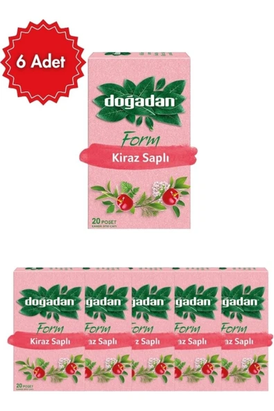 Doğadan Kiraz Saplı Form Poşet Çay x 6 Paket ürün görseli 1