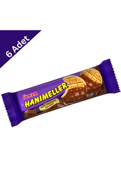 Ülker Hanımeller Sütlü Çikolatalı Kurabiye 89 gr x 6 Adet ürün görseli 1