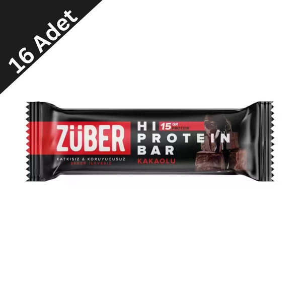 Züber Glutensiz Kuru Meyveli Kuru Yemişli Kakaolu Protein Bar 45 G x 16 Adet ürün görseli 1