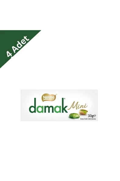 Nestle Nestlé Damak Mini 33 g x 4 Adet - Antep Fıstıklı Sütlü Çikolata Keyfi ürün görseli 1