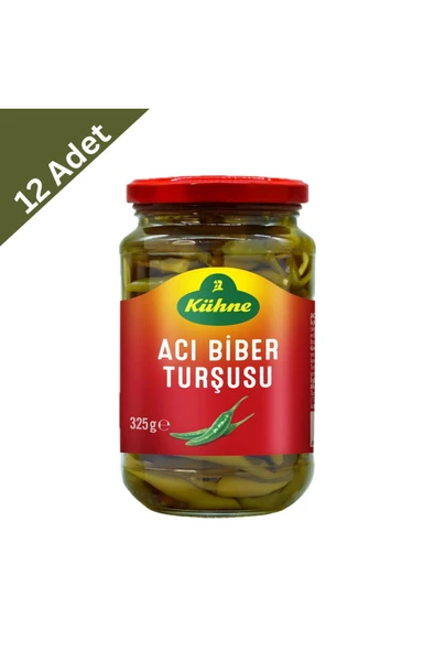 Kühne Acı Biber Turşusu 370 ml x 12’li ürün görseli 1