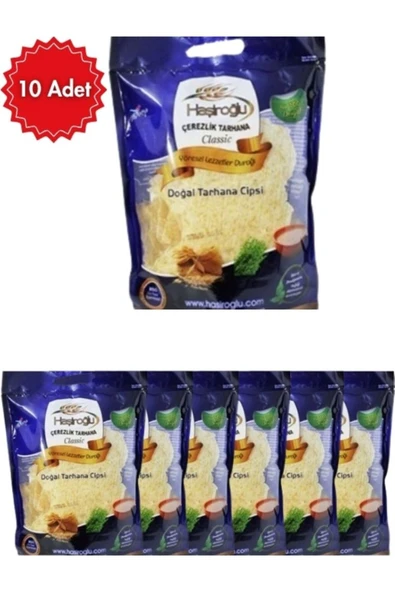 Haşiroğlu Doğal Çerezlik Tarhana Cips 225 gr x 10 Paket | Katkısız Geleneksel Köy Lezzeti | ürün görseli 1
