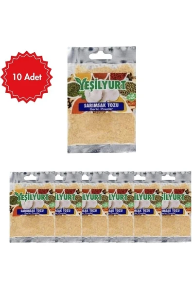 yeşilyurt Sarımsak Tozu 20 G x 10 Adet | Doğal ve Katkısız Baharat ürün görseli 1
