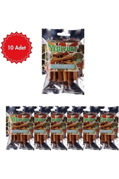 yeşilyurt Kabuk Tarçın 40 G x 10 Adet | Doğal ve Katkısız Baharat | Çay, Tatlı ve Yemekler Için ürün görseli 1