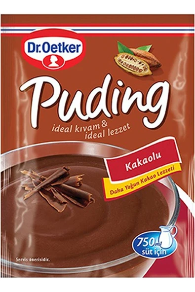 Dr. Oetker Kakaolu Puding 147 g x 6 Adet | Pratik Tatlı | Sütlü ve Yoğun Çikolata Lezzeti ürün görseli 1