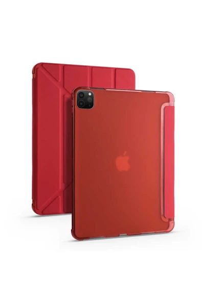 Ipad Pro 12.9 '' 2020 Hafif Katlanır Akıllı Kılıf Uyku Modu Özellikli Kalemlikli Tablet Kılıfı ürün görseli 1