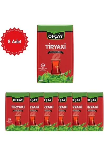 Ofçay Tiryaki Siyah Çay 1 kg x 8 Adet – Geleneksel Yoğun Dem ve Keyifli Sohbetlerin Vazgeçilmezi ürün görseli 1
