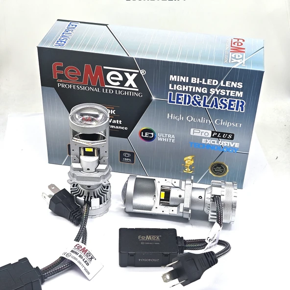 Femex H4 Pro Exculive Mini Bi-LED Kendinden Mercekli Csp Lextar Chips 50w ürün görseli 1
