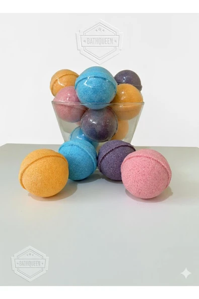 BATHQUEEN 145 gr Banyo Topu Epsom Tuzlu, Kokulu ve 4 Renkli Jakuzi Boy Banyo Topu ürün görseli 1