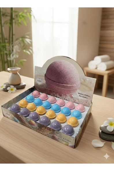 BATHQUEEN Nem Bombası - 24 Adet 45gr - Manikür & Pedikür - Spa - Nemlendirici - Tazeleyici (EPSOM SALT) ürün görseli 1