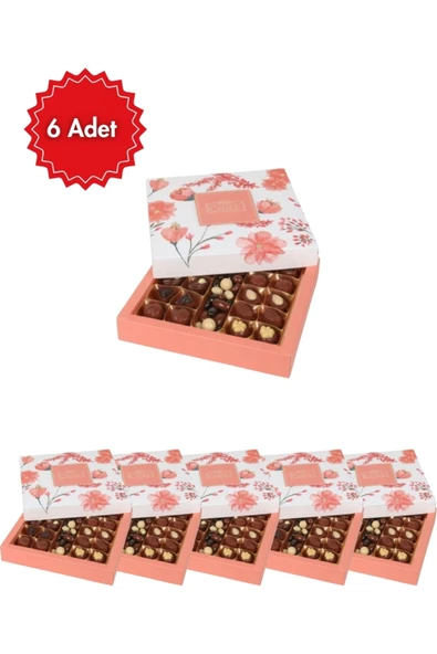 Biçen Market Bolçi Flower Kutu Spesiyal Çikolata 350 gr - 6’lı Avantaj Paketi (Hediye Seti) ürün görseli 1