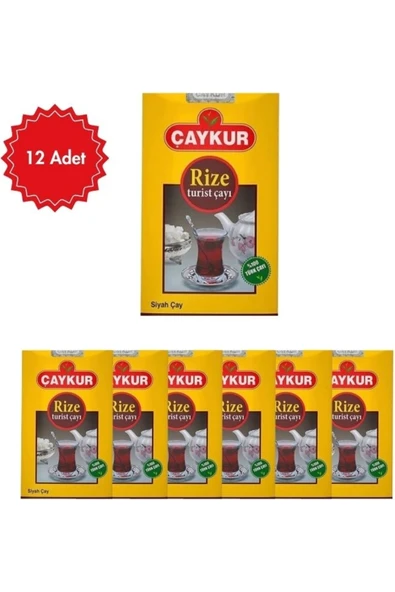 Çaykur Rize Turist Çayı x 12 Adet - Geleneksel Siyah Çay, Yoğun Dem ve Lezzet ürün görseli 1