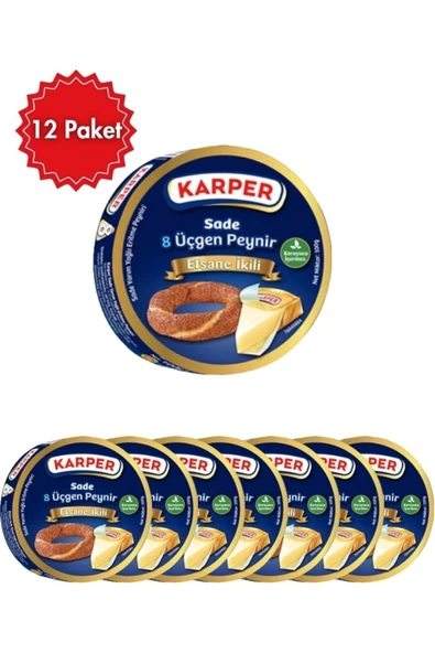 Araz et Karper Üçgen Peynir Sade 100 gr x12 Paket ürün görseli 1