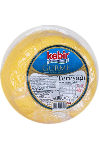 Kebir Gurme Tuzsuz Tereyağı 1 Kg x12 Paket – Sofralarınıza Saf ve Yoğun Lezzet ürün görseli 1