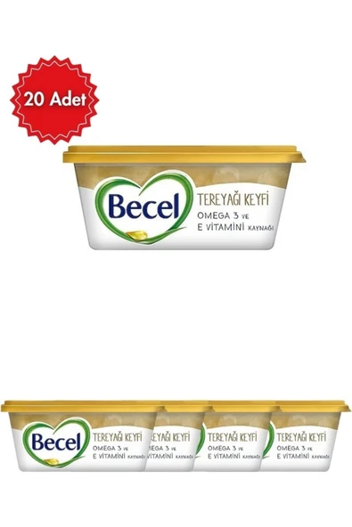 Becel Tereyağı Keyfi Omega 3 Zengini Kahvaltılık Yağ 250 G x 20 Adet ürün görseli 1