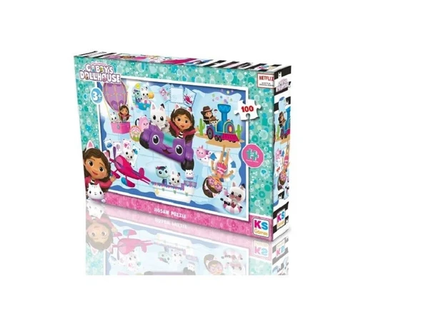 Lisanslı  100 Parça Gabbys Dollhouse Puzzle 8024 ürün görseli 1