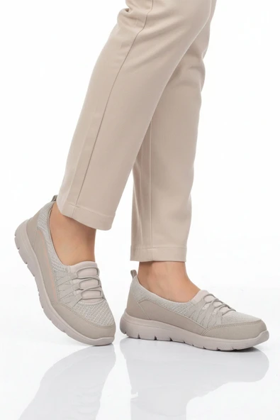 Walkway Buz Fileli Hafif Esnek Kadın Günlük Yürüyüş ve Spor Ayakkabı Bst-1009 G ürün görseli 1