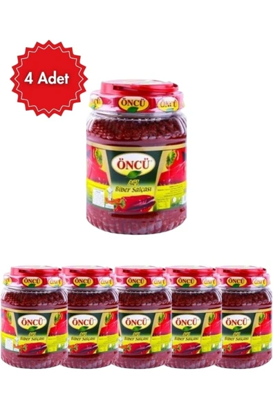 Öncü Acı Biber Salçası 1,65 Kg x 4 Paket – Yoğun Acılı Geleneksel Salça, Yemekler İçin ürün görseli 1